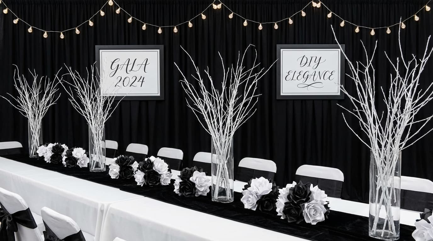 DIY Black and white gala