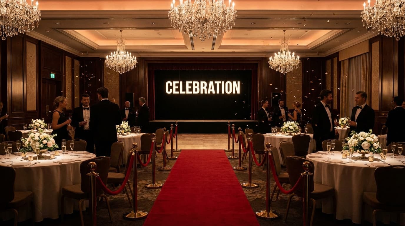Indoor Red carpet celebration